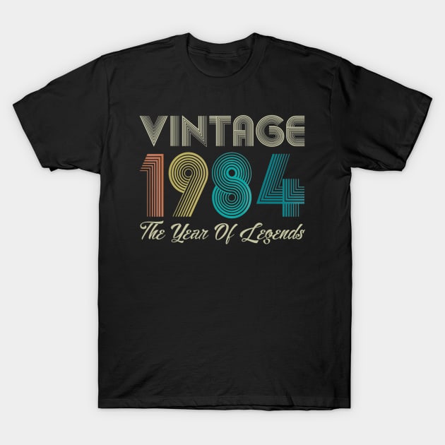 35th Birthday Retro Vintage 1984 Classic Men Women T-Shirt by bummersempre66